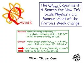 The Q p weak Experiment: