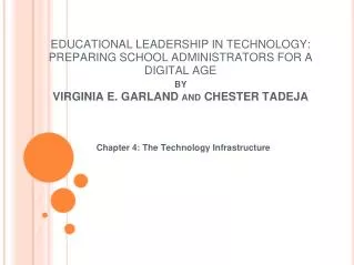 Chapter 4: The Technology Infrastructure