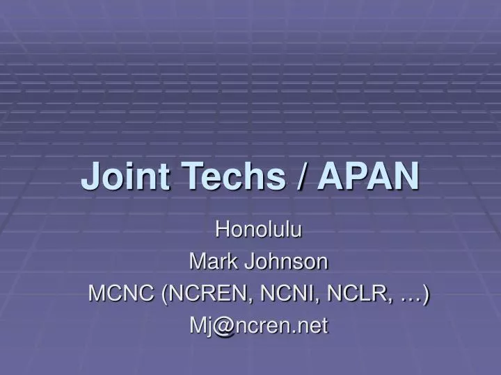 joint techs apan