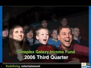 Cineplex Galaxy Income Fund 2006 Third Quarter