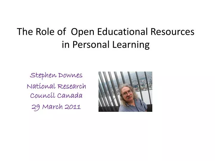 the role of open educational resources in personal learning