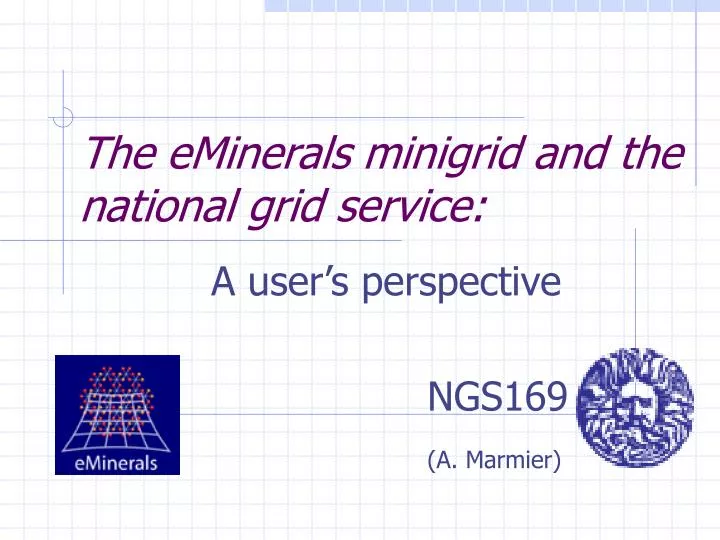 the eminerals minigrid and the national grid service