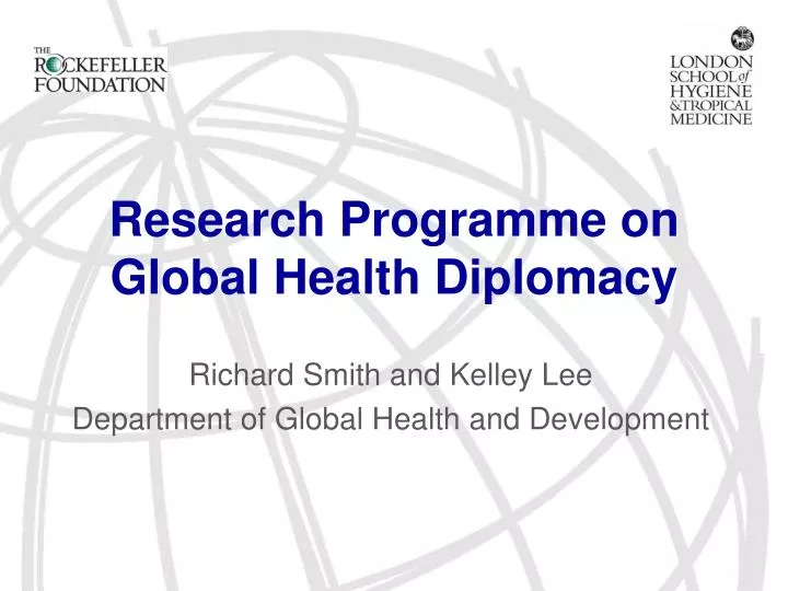 research programme on global health diplomacy