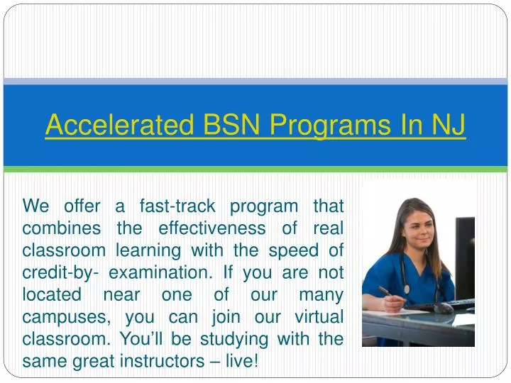 accelerated bsn programs in nj