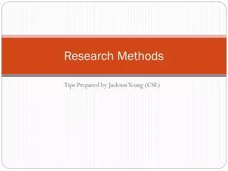 Research Methods