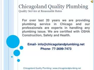 Commercial Plumber Service - Chicagoland Quality Plumbing
