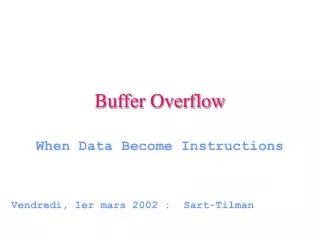 buffer overflow