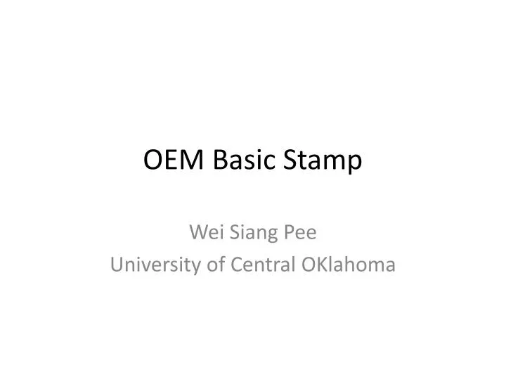 oem basic stamp