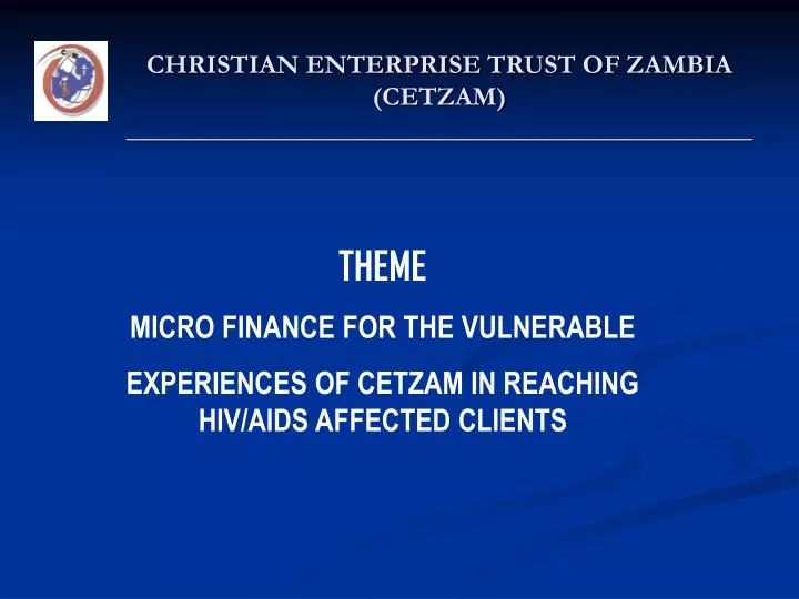 christian enterprise trust of zambia cetzam