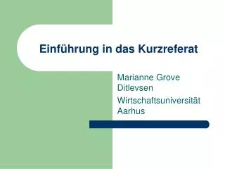 einf hrung in das kurzreferat