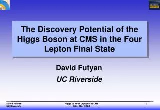 The Discovery Potential of the Higgs Boson at CMS in the Four Lepton Final State