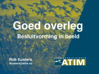 goed overleg