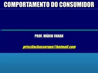 comportamento do consumidor