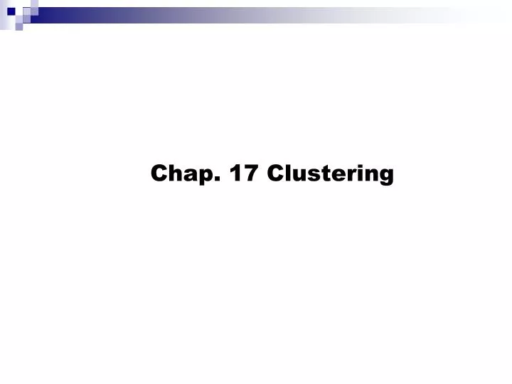 chap 17 clustering