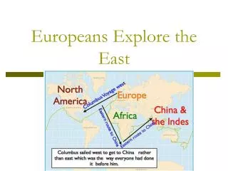 Europeans Explore the East