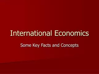 International Economics