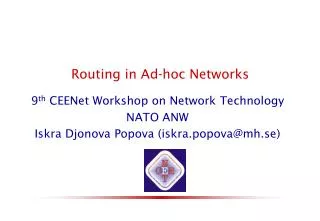 Routing in Ad-hoc Networks