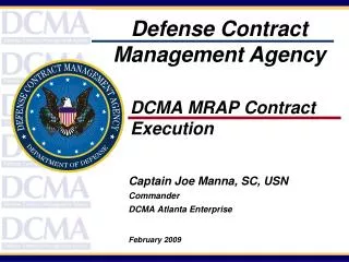 DCMA MRAP Contract Execution