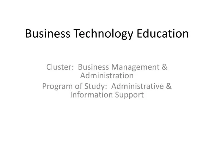 business technology education