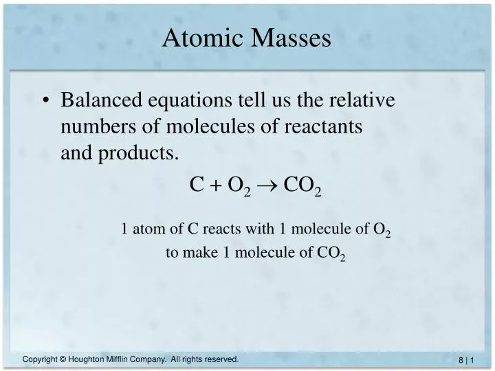 atomic masses