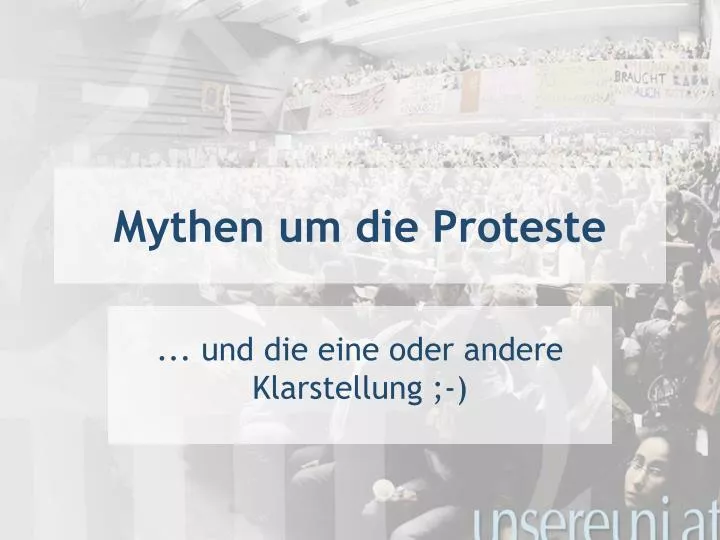 mythen um die proteste