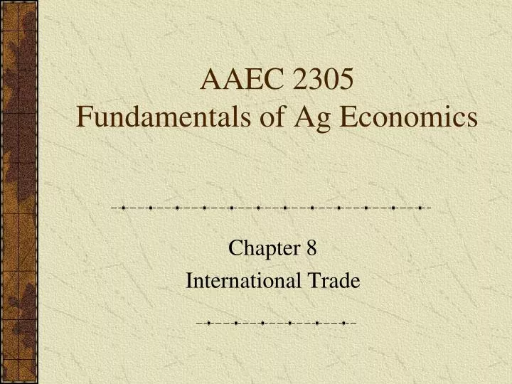 aaec 2305 fundamentals of ag economics