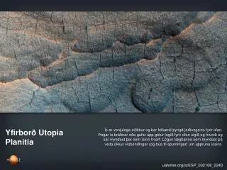 yfirbor utopia planitia