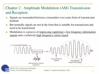 Chapter 2 : Amplitude Modulation (AM) Transmission and Reception