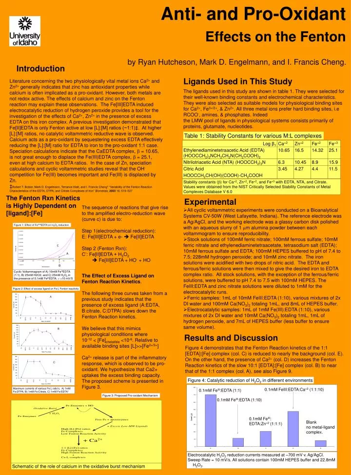 anti and pro oxidant effects on the fenton