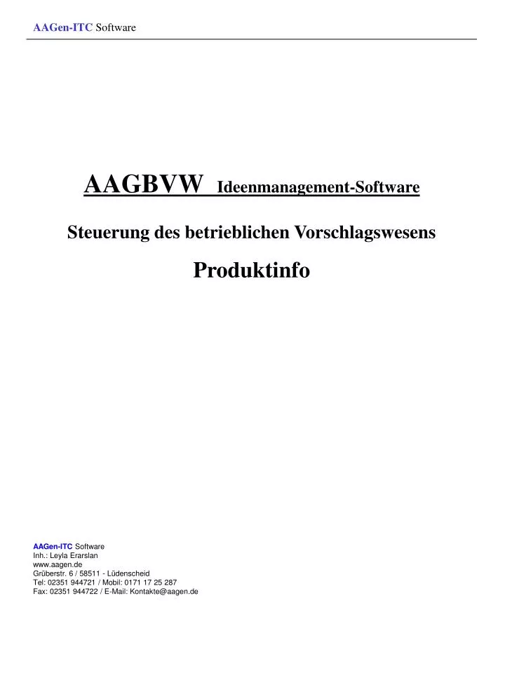 aagbvw ideenmanagement software steuerung des betrieblichen vorschlagswesens
