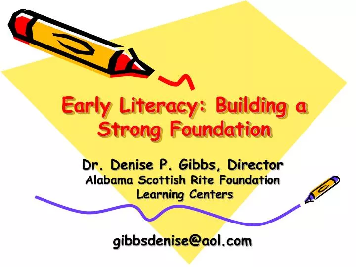 early literacy building a strong foundation