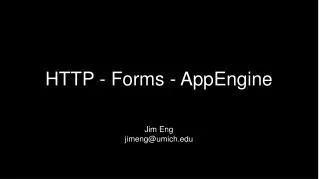 HTTP - Forms - AppEngine