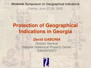 Woldwide Symposium on Geographical Indications