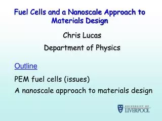 Fuel Cells and a Nanoscale Approach to Materials Design