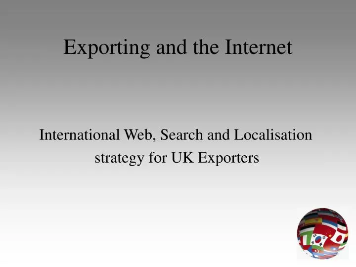 exporting and the internet