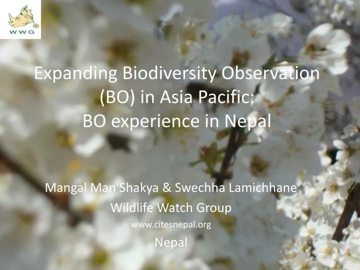 expanding biodiversity observation bo in asia pacific bo experience in nepal