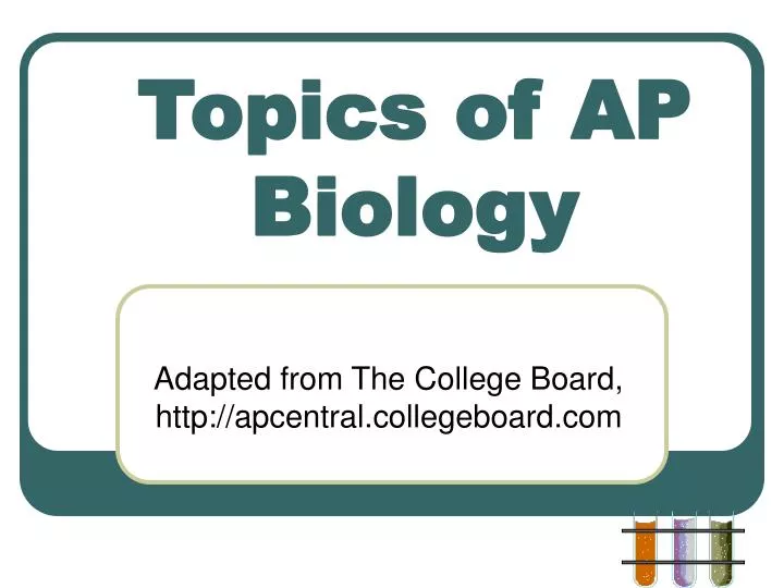 topics of ap biology