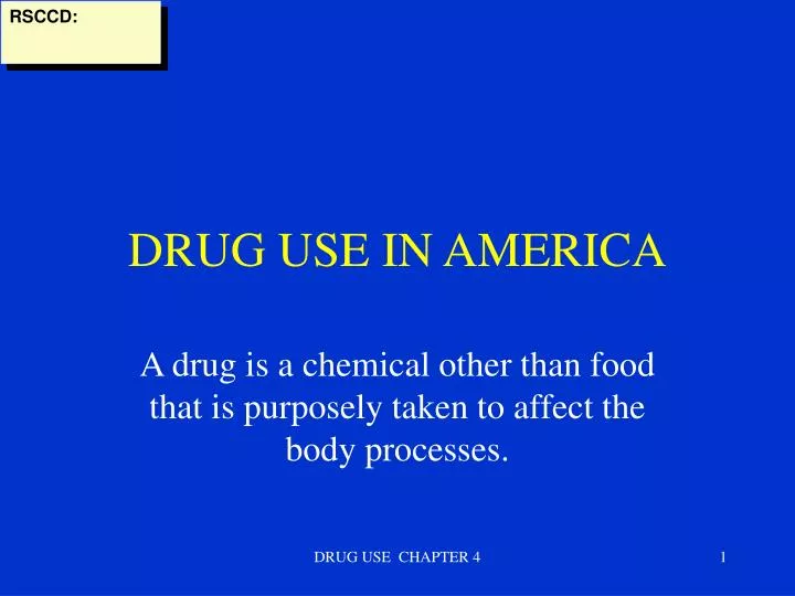 drug use in america