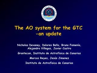 The AO system for the GTC -an update