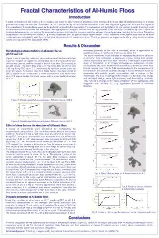 Fractal Characteristics of Al-Humic Flocs