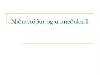 ni urst ur og umr ukafli