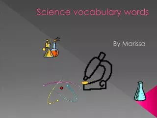 Science vocabulary words