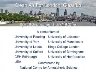Clean Air For London: ClearfLo