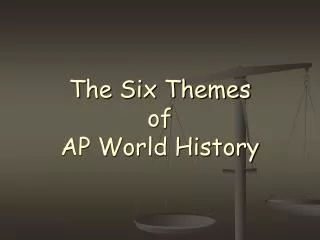 The Six Themes of AP World History