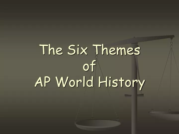 the six themes of ap world history