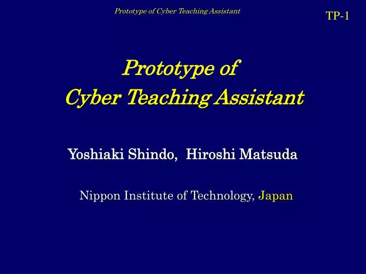 prototype of cyber teaching assistant