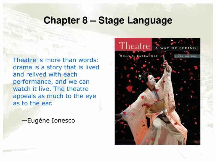 chapter 8 stage language
