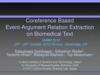 Coreference Based Event-Argument Relation Extraction on Biomedical Text