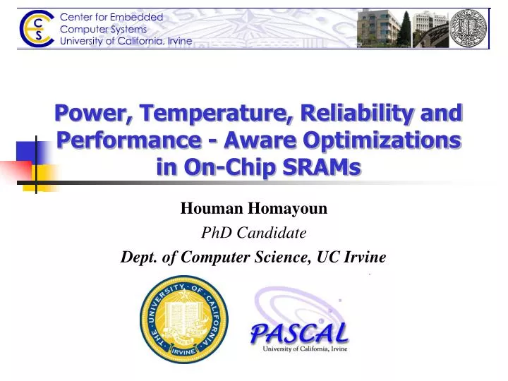 power temperature reliability and performance aware optimizations in on chip srams