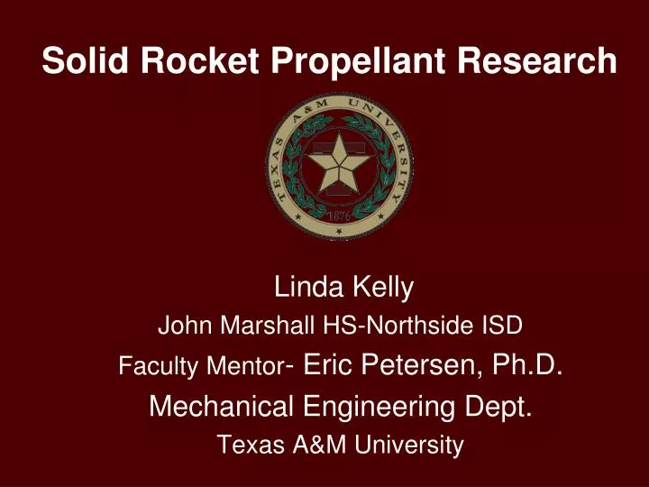 solid rocket propellant research